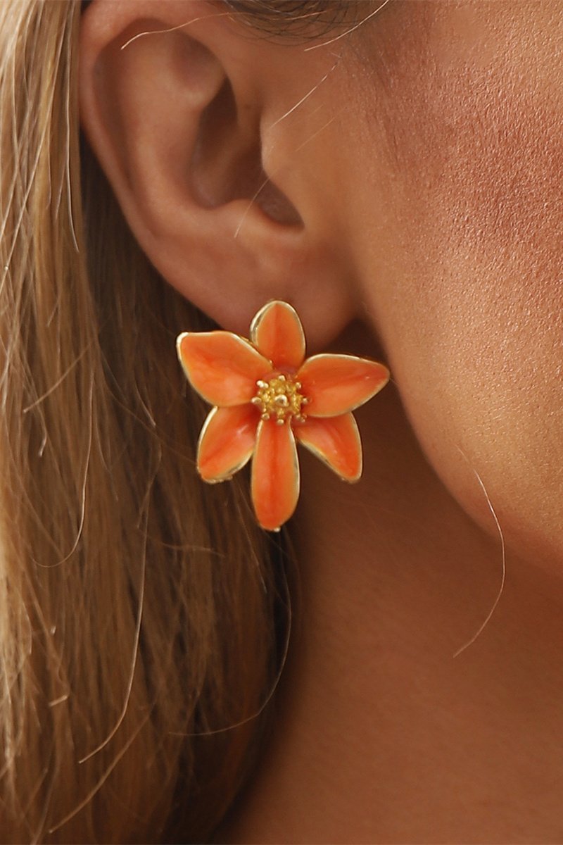 Enamel Flower Earrings