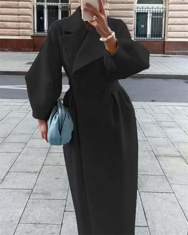 LM | Vintage wool coat with lantern sleeves and turn-ups