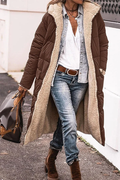 LM | Trendy jacket with hood and accent collar