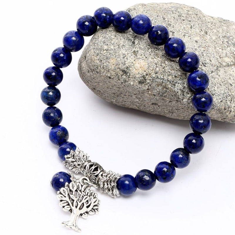 Lapis Lazuli Tree of Life Awareness Bracelet