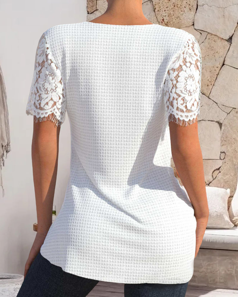LM | Structured lace blouse