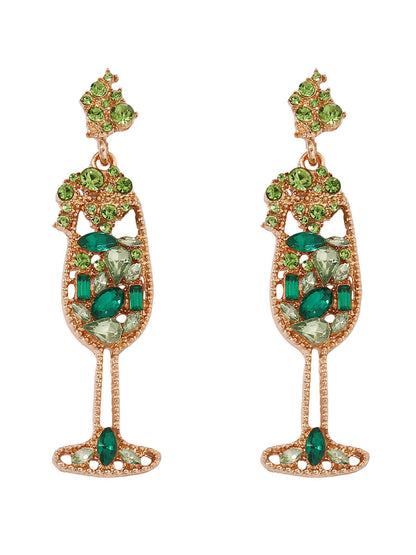 Shiny Wine Glass Earrings Accessories