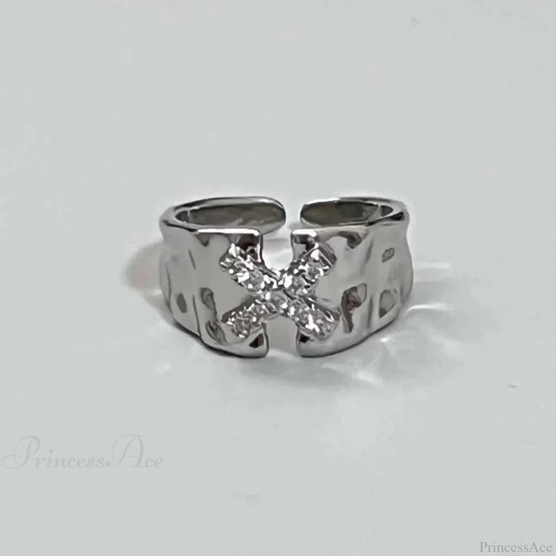 Unpredictable Cross Star Gothic Ring