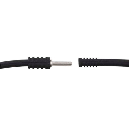 Thick Black Rubber 3mm Tube Cord Necklace With Easy Locking Clasp