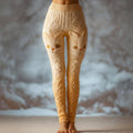 Cute Cat Face Jacquard Gradient Cozy Knit Leggings elevenforest