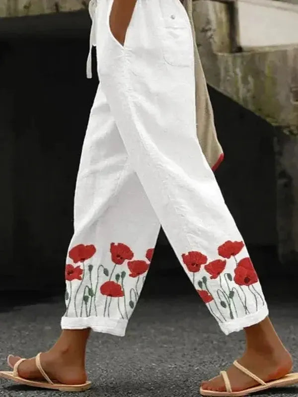 EP | Basic Blanc Pantalon à poches latérales