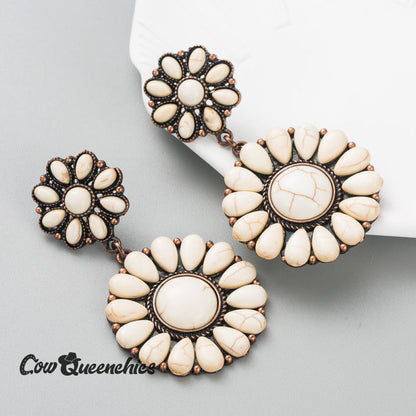 Round Turquoise Earrings