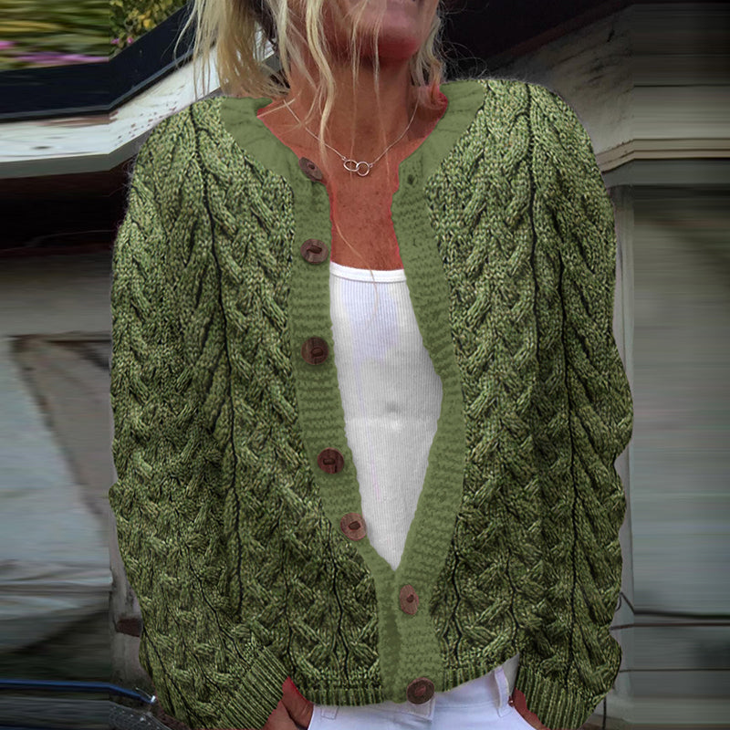 Women's Super Soft Honeycomb Aran Sweater Cardigan artswardrobe