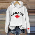 Comstylish Women's Canada Maple Leaf Print Casual Hoodie