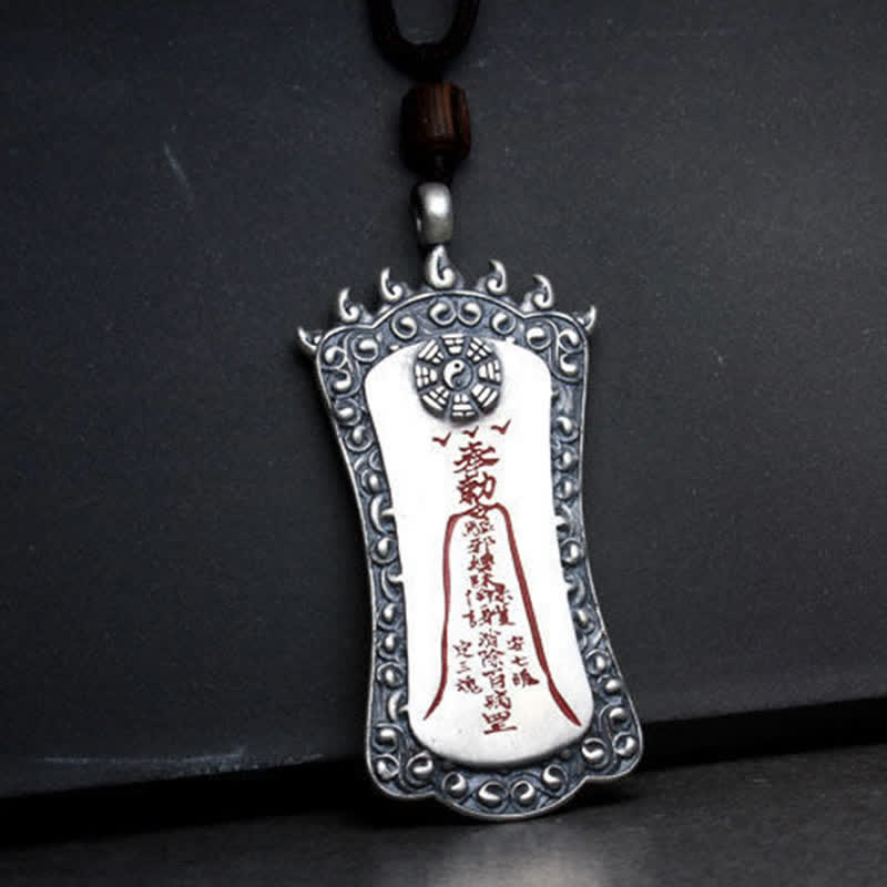 Buddha Stones Fengshui Bagua Pixiu Cinnabar Balance Necklace Pendant