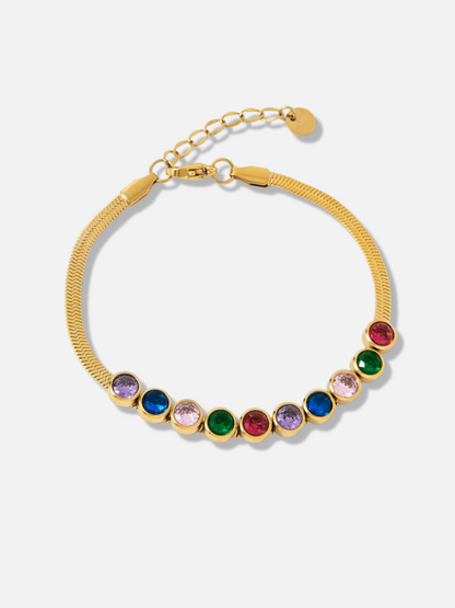 Etty Multicolor Zircon Chain Bracelets