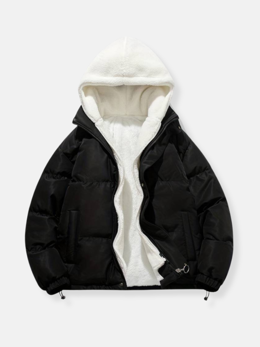 LM | Winter fur coat with zipper