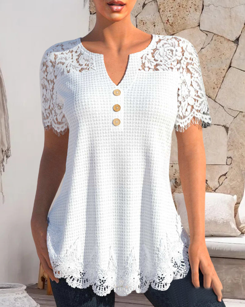 LM | Structured lace blouse