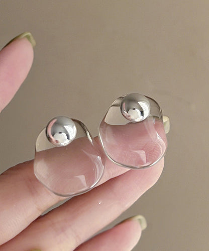 Original Design Nude Alloy Crystal Stud Earrings