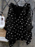 Cute Cat Face Pattern Cozy Flowy Shirt elevenforest