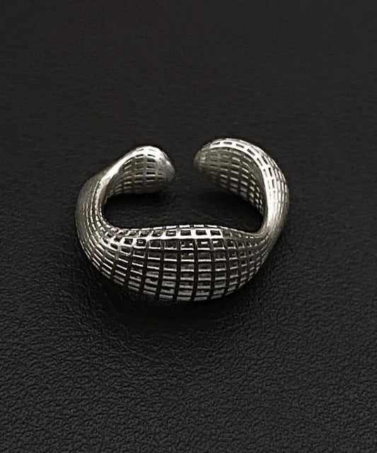 Fine Silk Sterling Silver Hollow Out Rings