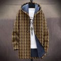 Vintage Knitted Textured Printed Pattern Men's Cardigan Jacket artswardrobe