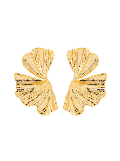 Geometric Pleated Color Earrings Accessories