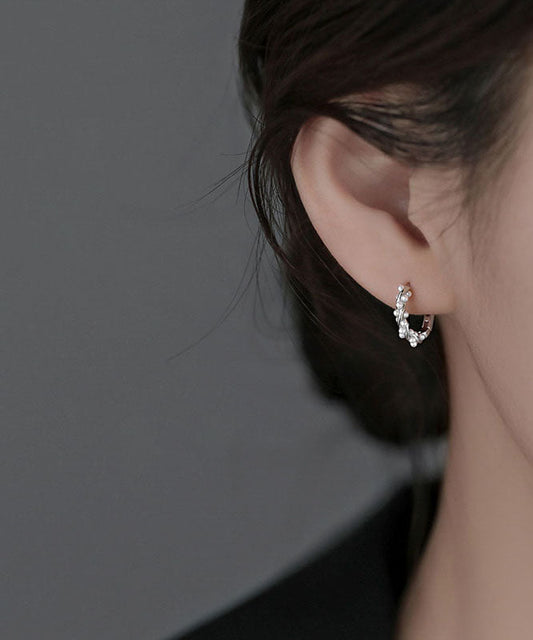 Silk Sterling Silver Pearl Stud Earrings