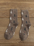 Lovely Cats & Heart Pattern Comfy Knit Socks elevenforest
