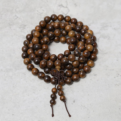 108 Beads Wood Mala Bracelet for Meditation & Prayer