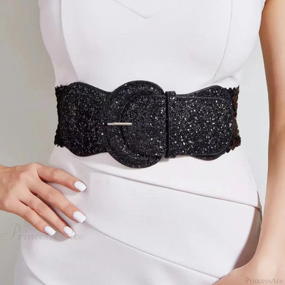 New Gothic Pu Leather Wide Belt
