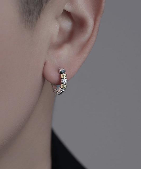 Silk Sterling Silver Hoop Earrings