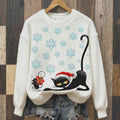 Cute Cat Christmas Cozy Plush Sweatshirt elevenforest