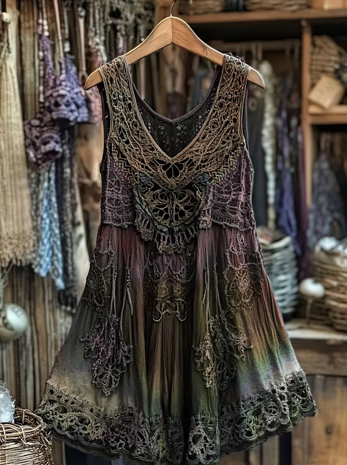 Vintage Viking Gradient Tribal Pattern Comfy Tank Top artswardrobe