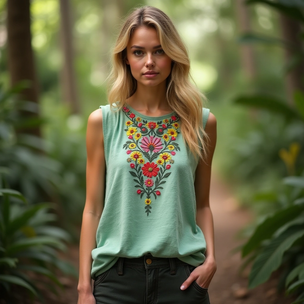 Vintage Bohemian Ethnic Art Pattern Women's Vest artswardrobe