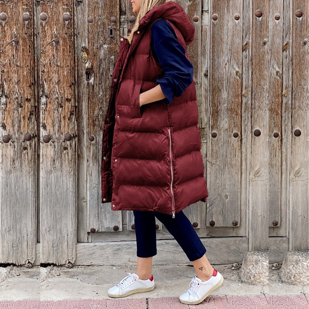 LM | Trendy long hooded jacket