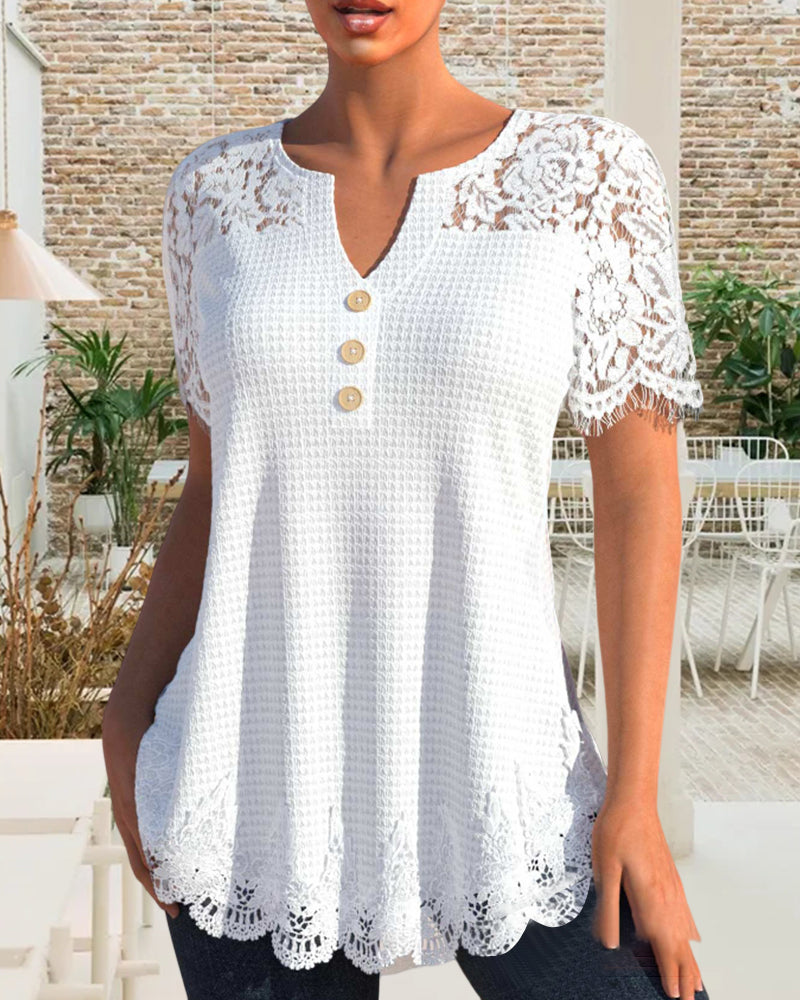 LM | Structured lace blouse