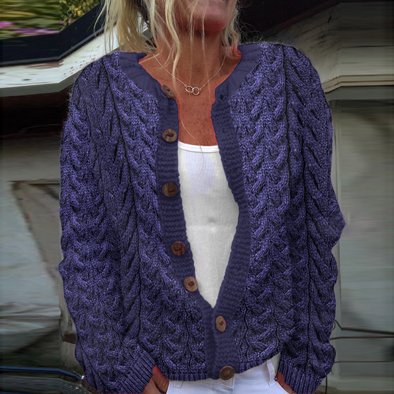 Women's Super Soft Honeycomb Aran Sweater Cardigan artswardrobe