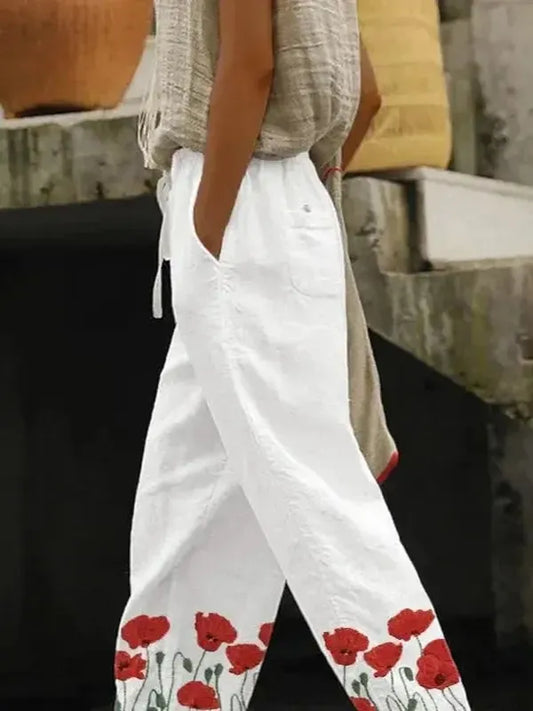 EP | Basic Blanc Pantalon à poches latérales