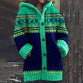 Vintage Fair Isle Cardigan Sweater artswardrobe
