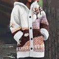 Vintage Icelandic Sheep Landscape Knitted Cozy Cardigan elevenforest