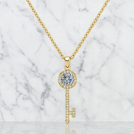 "buvette" Lab Diamond 925 Lock Necklace
