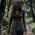 Comstylish Women's Viking Jacquard Celtic Knot Art Hooded