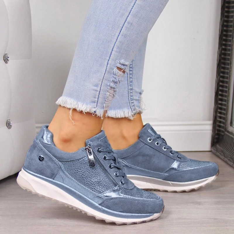 LM | Metallic sneakers with zipper