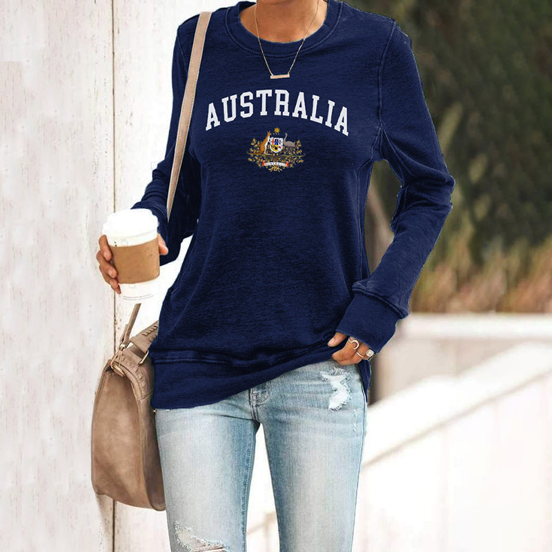 Men's Australia Flag Art Crew Neck Sweatshirt elevenforest
