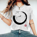 Vintage Japanese Art Cat Print Casual Cozy T-Shirt elevenforest