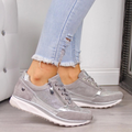 LM | Metallic sneakers with zipper