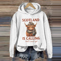 Comstylish Vintage Scotland Travel Highlands Print Casual Hoodie