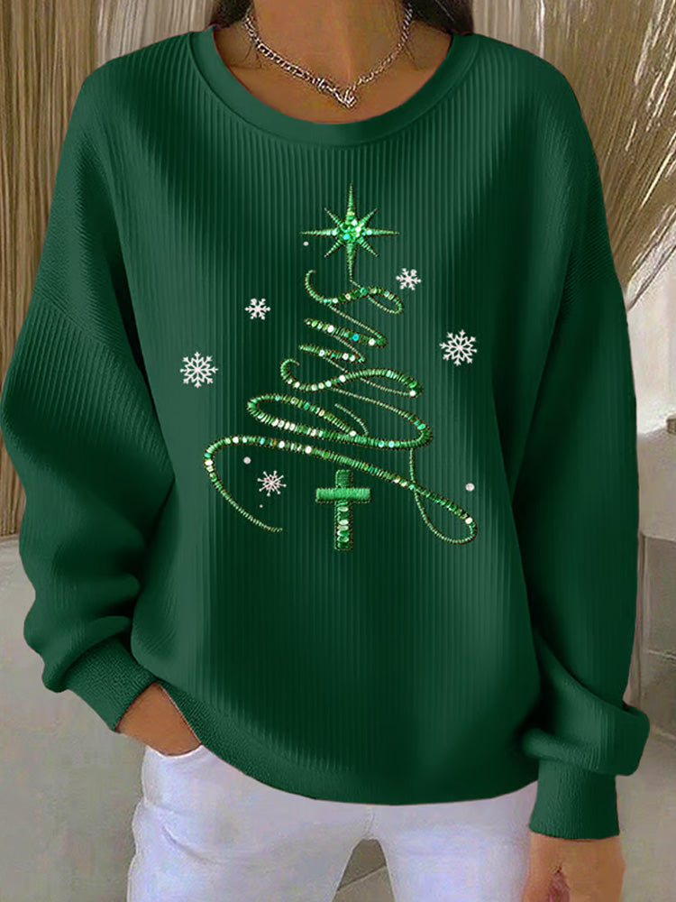 Comstylish Women's Casual Faith Christmas Sweatshirt