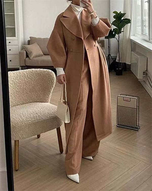 LM | Vintage wool coat with lantern sleeves and turn-ups