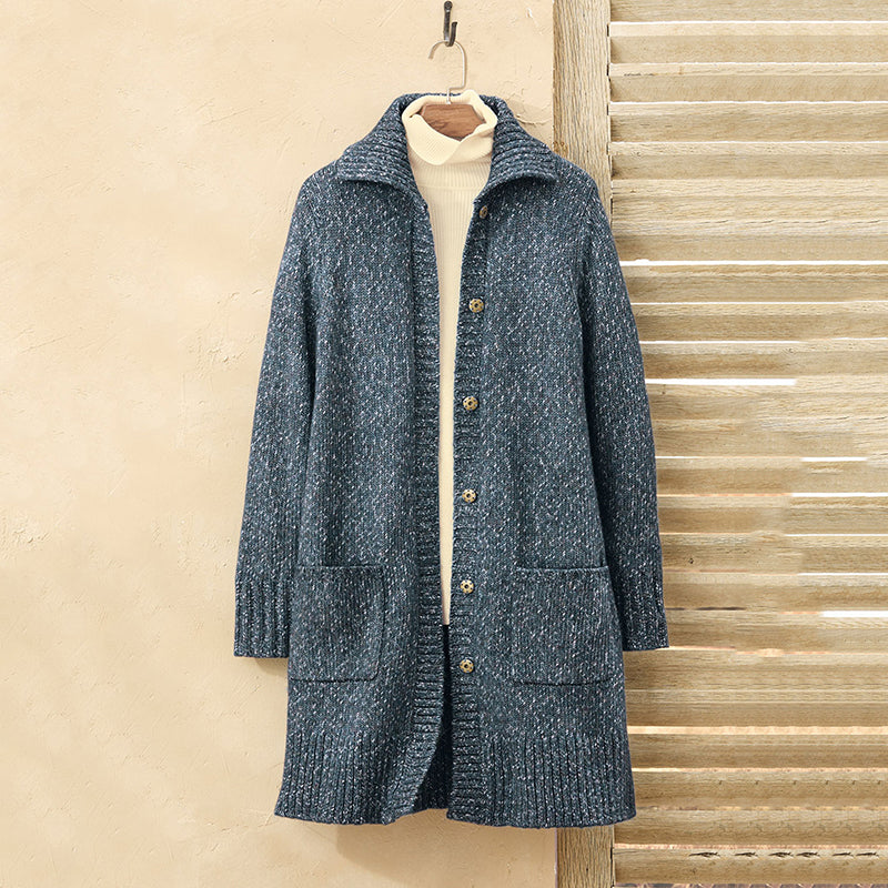 Women's Retro Simple Knitted Cardigan Sweater artswardrobe