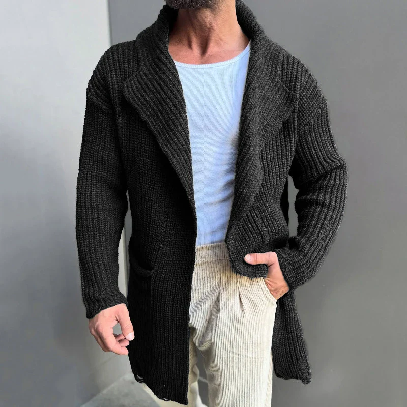 Retro Island Jacquard Pattern Cardigan Sweater artswardrobe