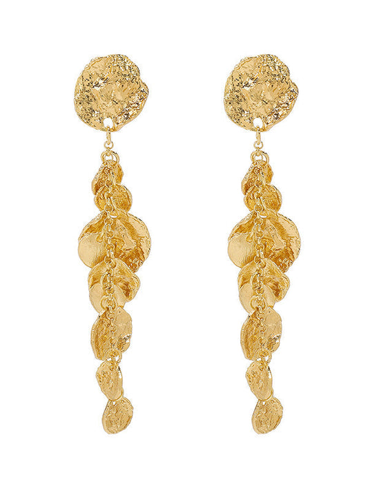 Geometric Color Tasseled Earrings Accessories