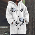 Vintage Floral Star Pattern Women's Cardigan Sweater elevenforest