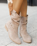 LM | Mid-calf boots with strap detail
